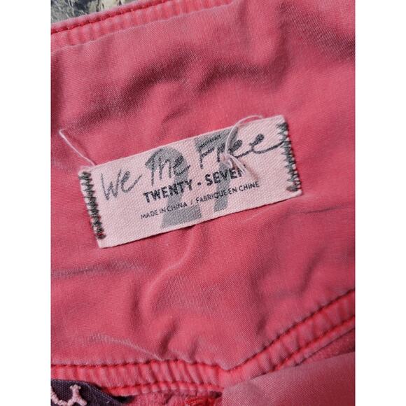 Free‎ People Retro Hippie Soft Curvy Low Rise Corduroy Red Flare Pants Womens 27 - Picture 11 of 16